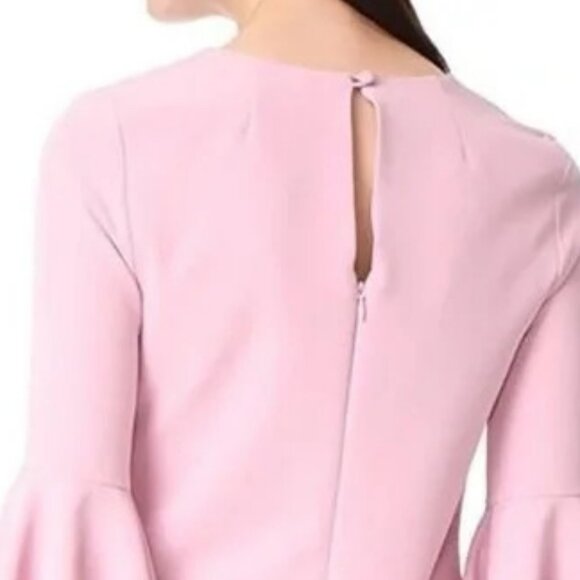 Milly Pink Petal Bell Sleeve Italian Cady Nicole Dress. SZ 2 - Picture 4 of 6